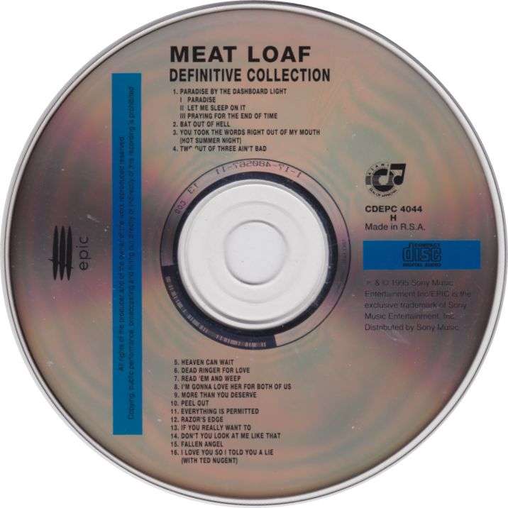 MEAT LOAF - Definitive Collection - South African CD - CDEPC4044