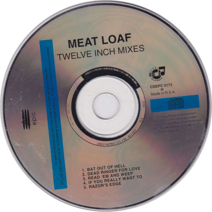 MEAT LOAF - Twelve Inch Mixes - South African CD - CDEPC5173