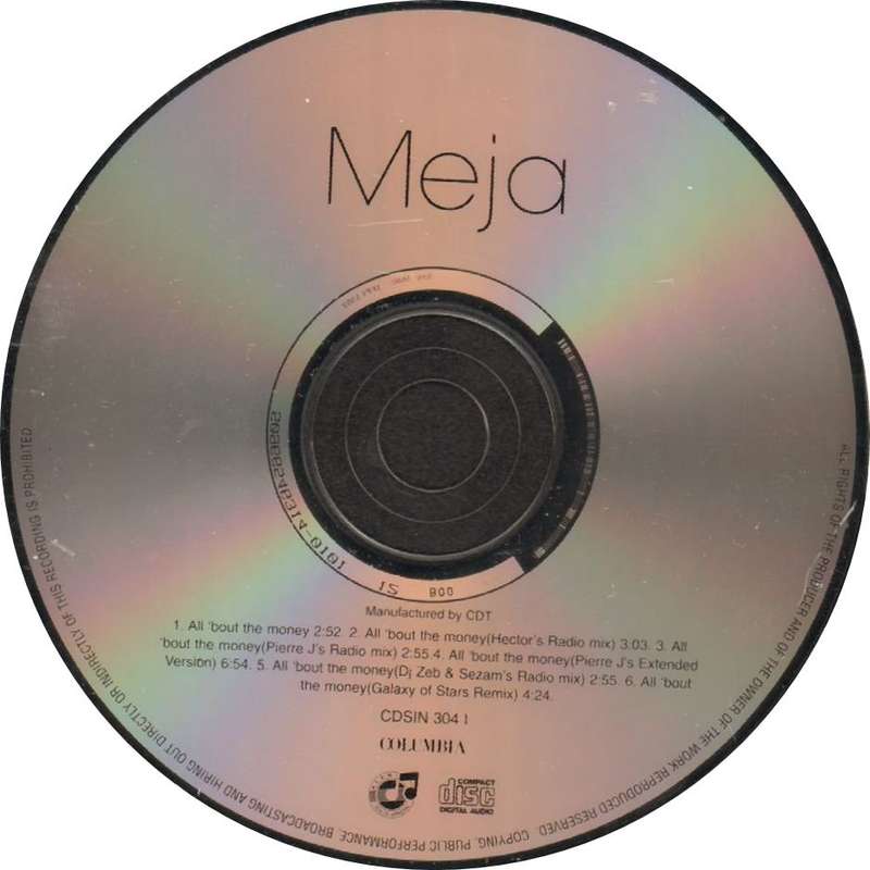 MEJA - All 'Bout The Money - South African CD Single - CDSIN304