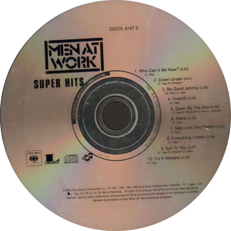 MEN AT WORK - Super Hits - South African CD - CDCOL6167