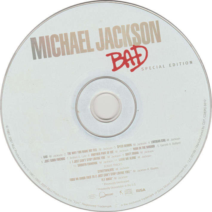 MICHAEL JACKSON - Bad - Special Edition - South African CD - CDEPC6312