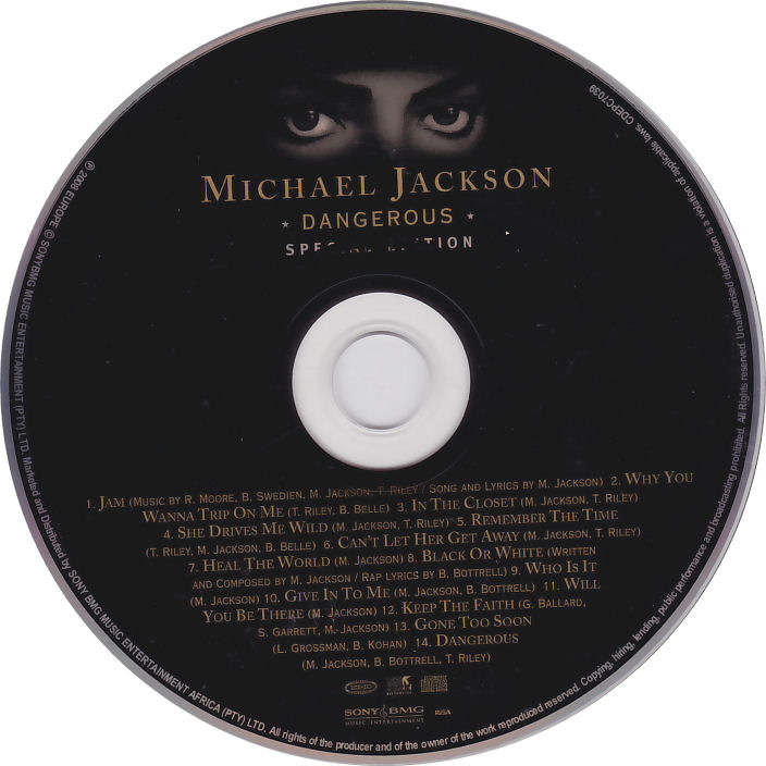 MICHAEL JACKSON - Dangerous Special Edition - South African CD - CDEPC7039