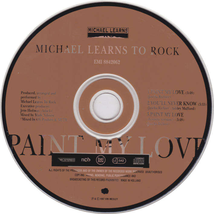 MICHAEL LEARNS TO ROCK - Paint My Love -  South African CD Single - CDEMS(WS)125