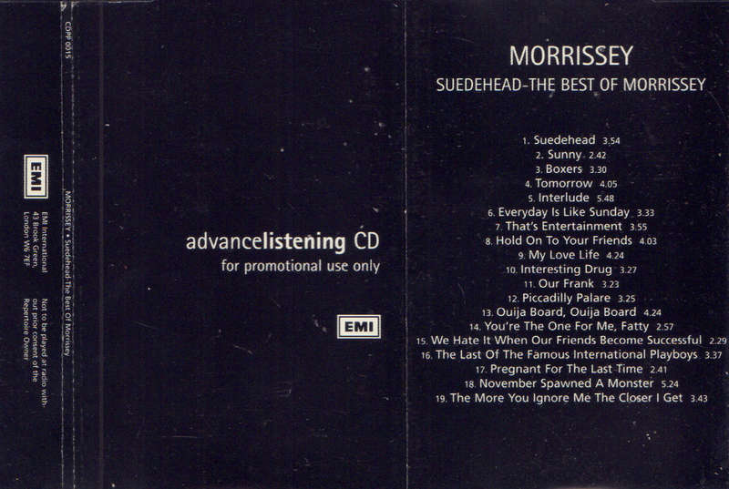 MORRISSEY  Suedehead - Best Of Morrissey - Import Promo CD - CDPP0015