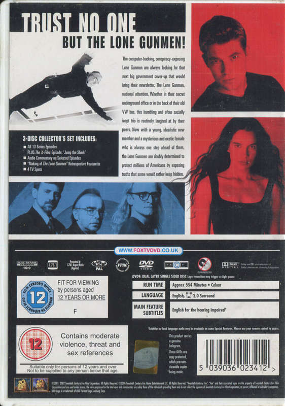 THE LONE GUNMEN - Complete Series DVD Boxset (Includes X-Files Ep)