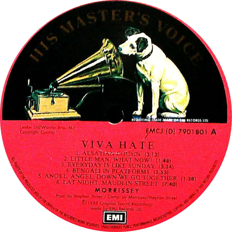 MORRISSEY - Viva Hate - South African Vinyl Album - EMCJ(D)7901801