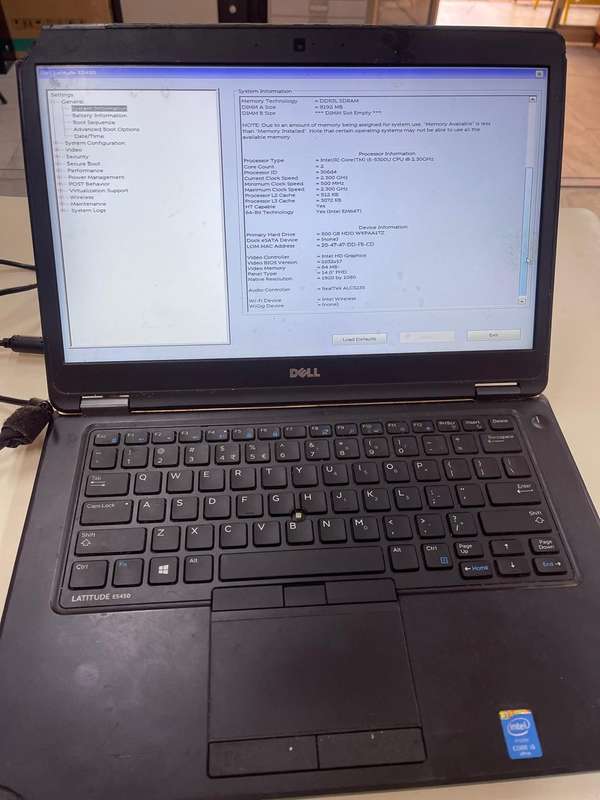 DELL LATITUDE E5450 MOTHERBOARD (INTEL CORE i5-53000 CPU)