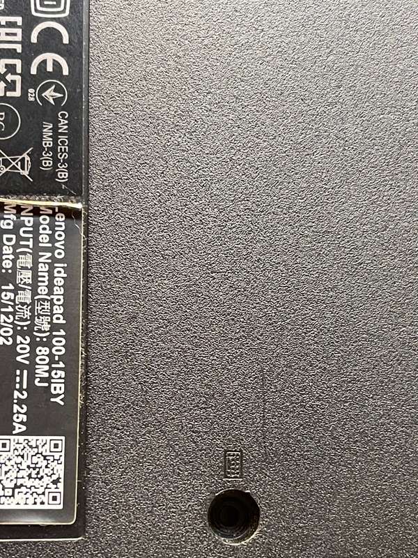 LENOVO IDEAPAD 100-15IBY Bottom base cover