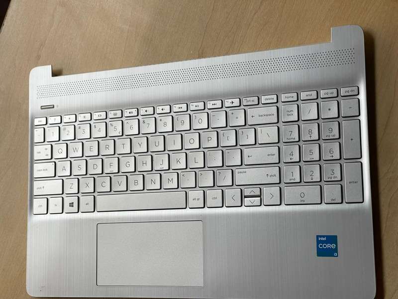 HP 15s-fq2xxx Series Palmrest with Keyboard (Backlit) and Touchpad (Silver)