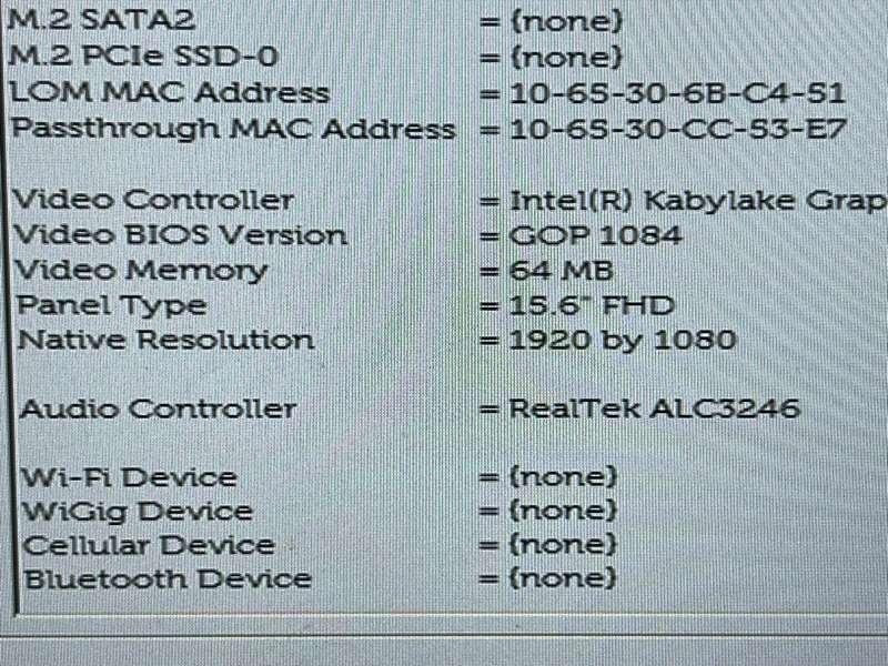 FULL HD (1920 x 1080) SCREEN FOR DELL PRECISION 3530/3520 | LATITUDE 5590/5580/5570/E5550