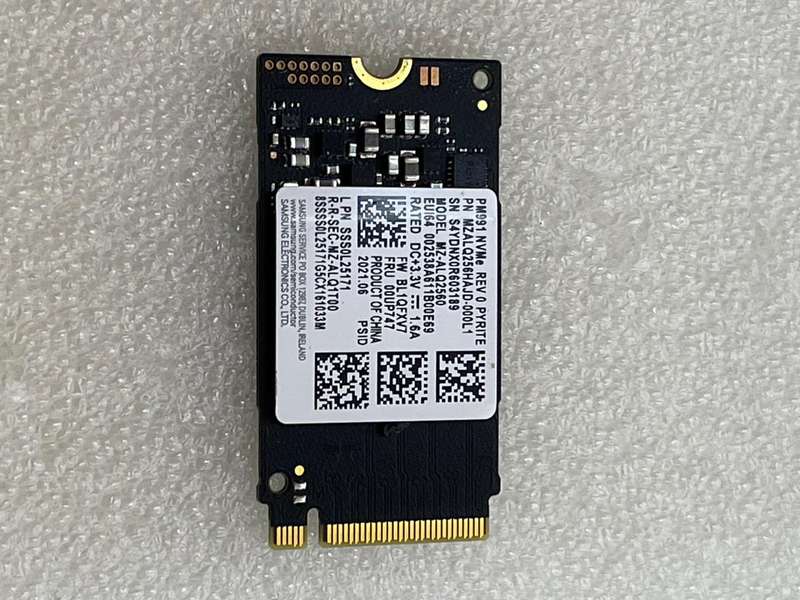 256GB SAMSUNG PM991 NVMe SSD M.2 2260 PCIe