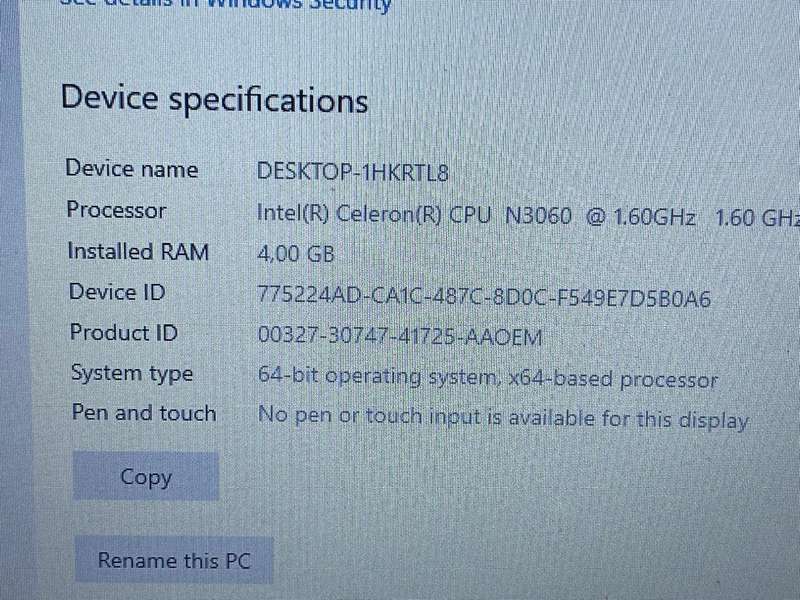 HP 15-ra0xx NOTEBOOK | INTEL CELERON N3060 | 4GB RAM  | 500GB HDD | 15.6` LED | WIN10 HOME