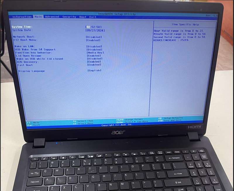 ACER EXTENSA 15 EX215-52-39T9 MOTHERBOARD |  10TH GEN CORE i3-1005G1 @ 1.20GHz  (4GB ONBOARD RAM)