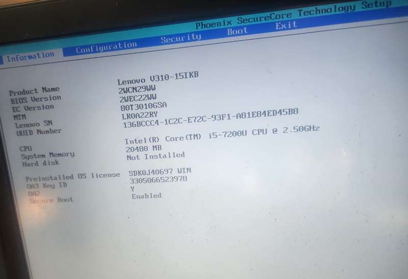 LENOVO IDEAPAD V310-15IKB MOTHERBOARD 4GB RAM ONBOARD (7th Gen Intel Core i5-7200U)