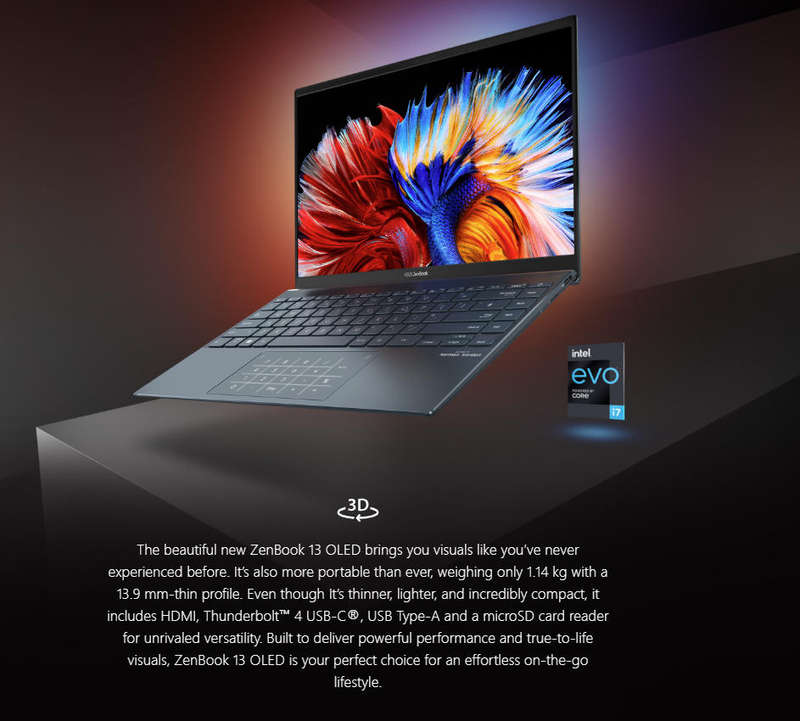 ASUS ZenBook 13 UX325EA | 11th Gen Core i5-1135G7 | 8GB DDR4 | 512GB SSD | 13.3 FHD OLED | WIN 11