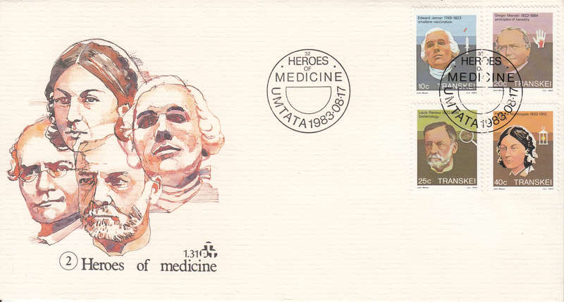 TRANSKEI 1983: OFFICIAL FDC 1.31 - HEROES OF MEDICINE (2)
