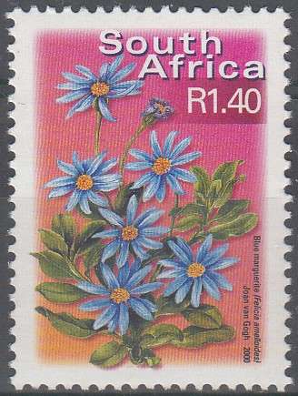 RSA 2001: 7th DEFINITIVE ISSUE R1.40 BLUE MARGUERITE MNH (SACC 1359)