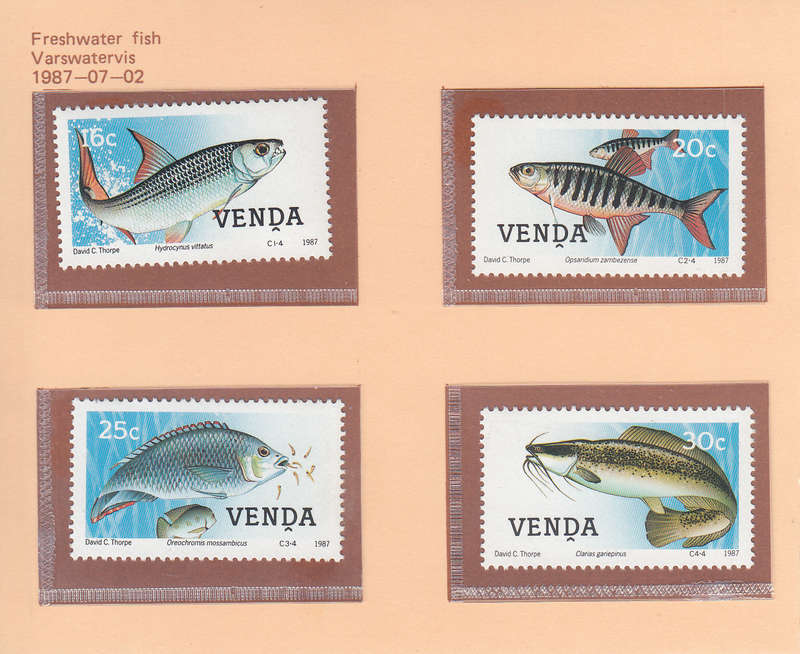 VENDA 1987: FRESHWATER FISH FULL SET MNH (SACC 160-163)