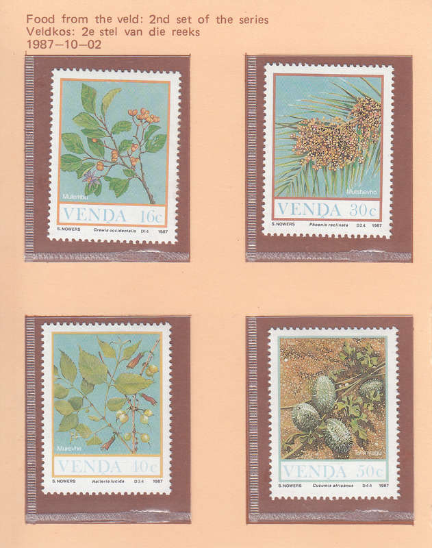 VENDA 1987: FOOD FROM THE VELD FULL SET MNH (SACC 164-167)