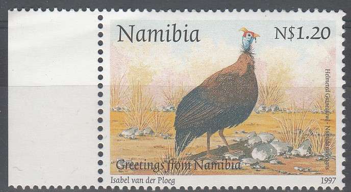 NAMIBIA 1997: HELMETED QUINEAFOWL MNH (SACC 173)