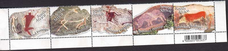RSA 2006: ROCK ART IN SOUTH AFRICA SETINENT STRIP OF 5 MNH (SACC 1758-1762)