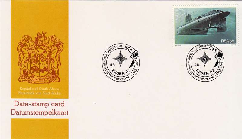 RSA DATE-STAMP CARD 1982: 4th INTERNATIONAL STAMP FAIR