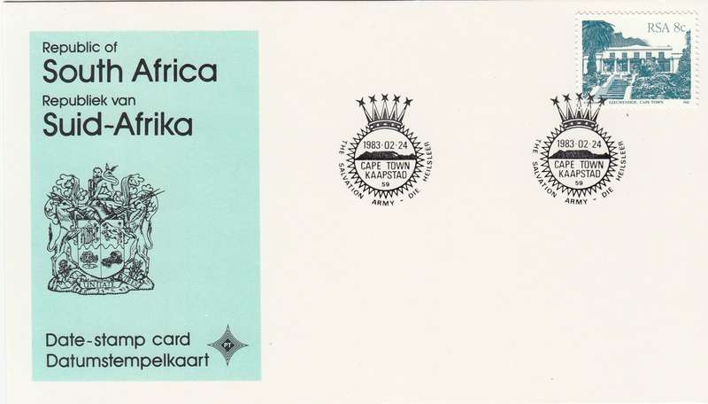 RSA DATE-STAMP CARD 1983: THE SALVATION ARMY