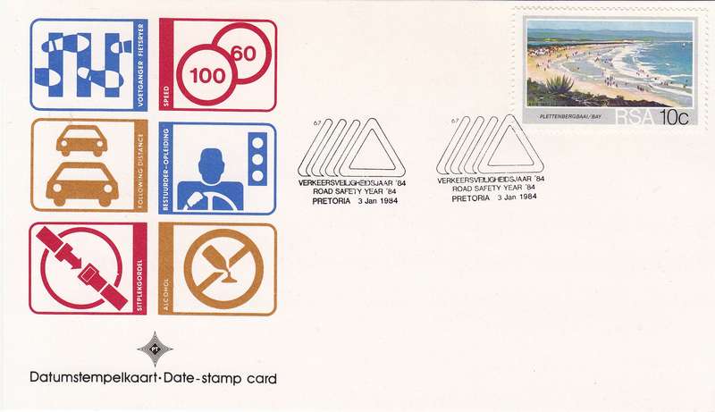 RSA DATE-STAMP CARD 1984: ROAD SAFETY YEAR