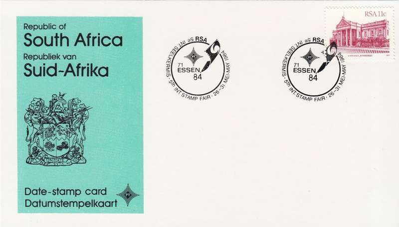 RSA DATE-STAMP CARD 1984: 5th INTERNATIONAL STAMP FESTIVAL