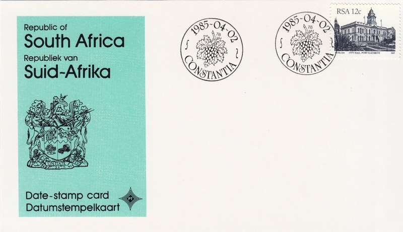 RSA DATE-STAMP CARD 1985: CONSTANTIA