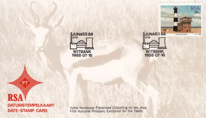 RSA DATE-STAMP CARD 1988: 5th NATIONAL PHILATELIC EXHIBITION