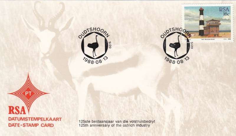 RSA DATE-STAMP CARD 1988: 125th ANNIVERSARY OF OSTRIDGE