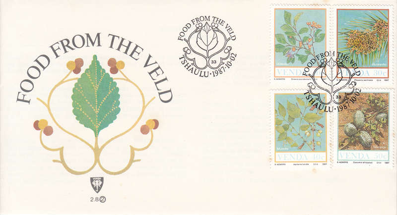 VENDA 1987: OFFICIAL FDC 2.8 FOOD FROM THE FELD