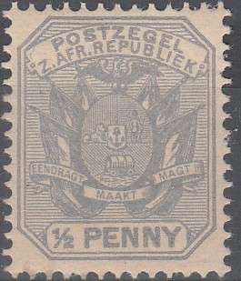 TRANSVAAL 1895 :  ½ PENNY MNH (SACC 210)
