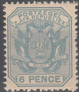 TRANSVAAL 1895 :  6 PENNY MNH (SACC 215)