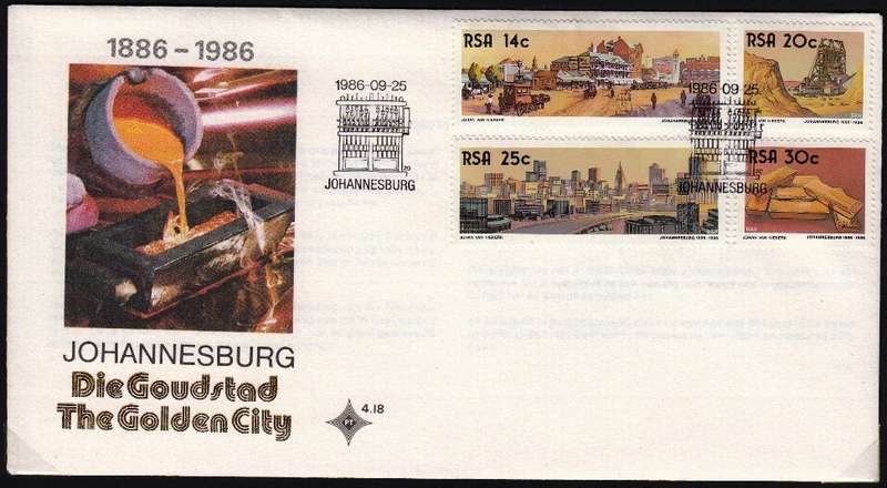 RSA 1986: OFFICIAL FDC 4.18 - THE GOLDEN CITY