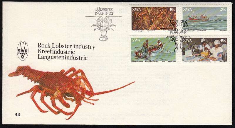 SWA 1981: OFFICIAL FDC 43 - ROCK LOBSTER INDUDTRY