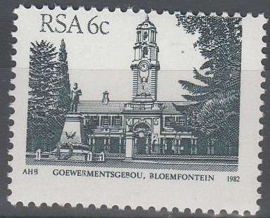 RSA 1988: 4th DEFINITIVE ISSUEBUILDINGS 6c MNH (SACC 520a)