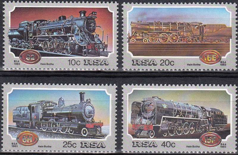 RSA 1983 STEAM LOCOMOTIVES FULL SET MNH (SACC 545-548)