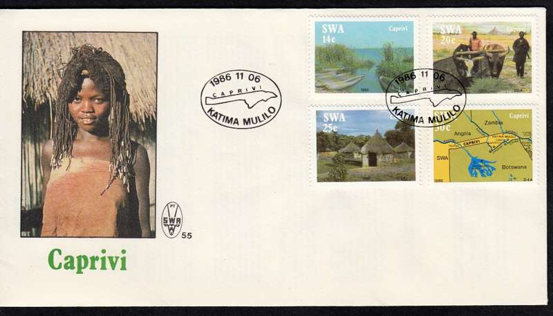 SWA 1986: OFFICIAL FDC 55 - CAPRIVI