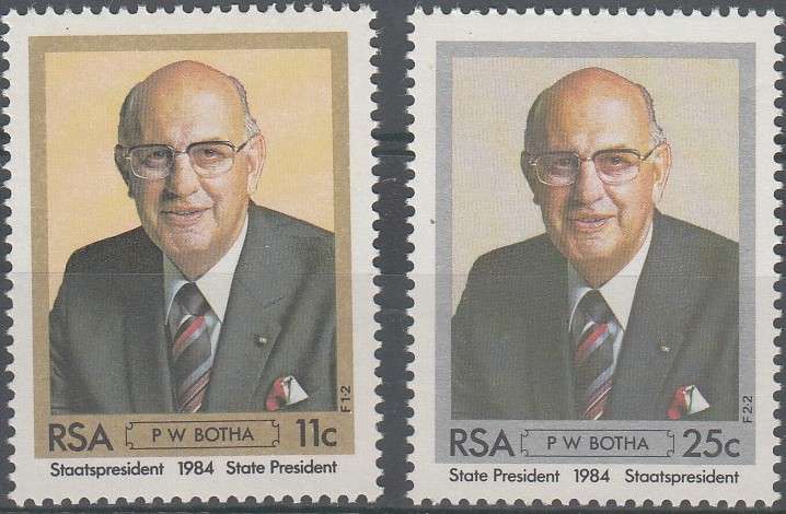 RSA 1984: INAUGURATION OF PRES PW BOTHA SET MNH (SACC 575-6)