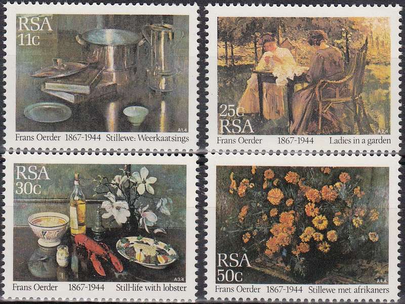 RSA 1985: PAINTINGS BY FRANS OERDER FULL SET MNH (SACC 582-5)