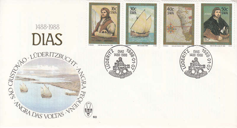 SWA 1984: OFFICIAL FDC 60 - 500th ANNIVERSARY OF DISCOVERY OF CAPE OF GOOD HOPE