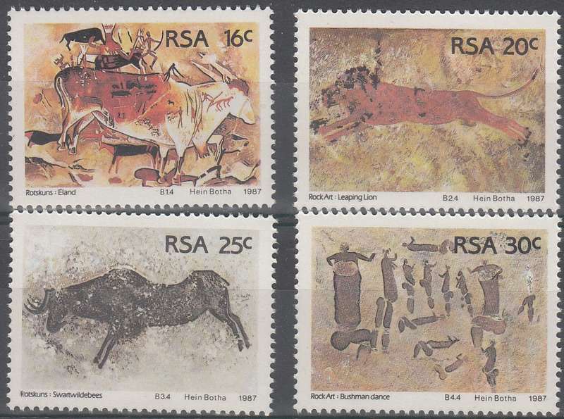RSA 1987: ROCK PAINTINGS FULL SET MNH (SACC 625-628)