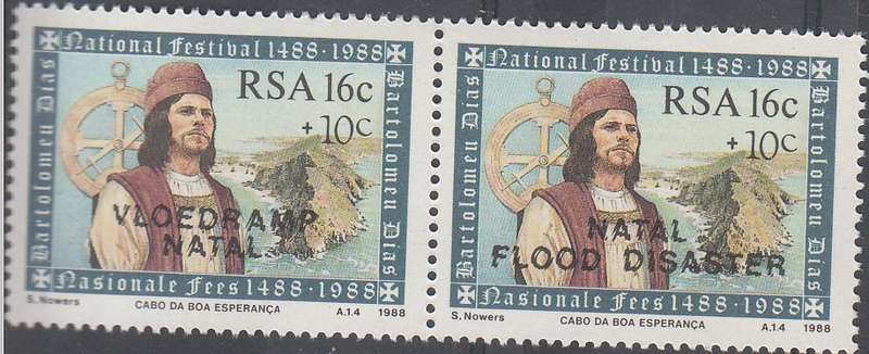RSA 1988: NATAL RELIEF FUND 16+10c PAIR MNH (SACC 647-648)