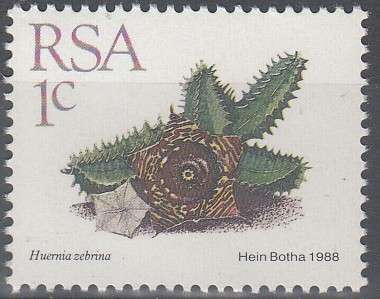RSA 1988: 5th DEFINITIVE ISSUE SUCCULENTS 1c MNH (SACC 668)
