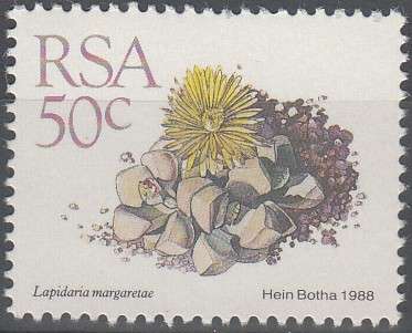 RSA 1990: 5th DEFINITIVE ISSUE SUCCULENTS 50c MNH (SACC 679)