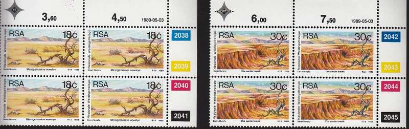 RSA 1998: NATIONAL GRAZING STRATEGY FULL SET CONTROL BLOCKS MNH (SACC 696-699)