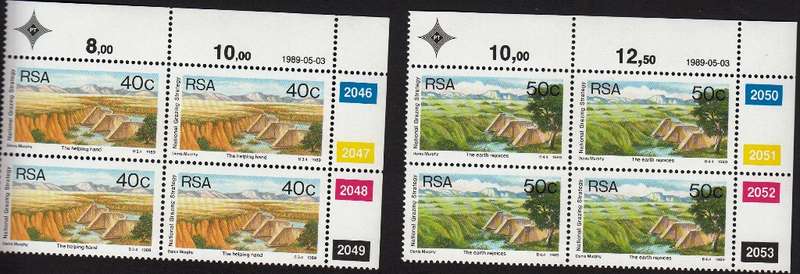 RSA 1998: NATIONAL GRAZING STRATEGY FULL SET CONTROL BLOCKS MNH (SACC 696-699)