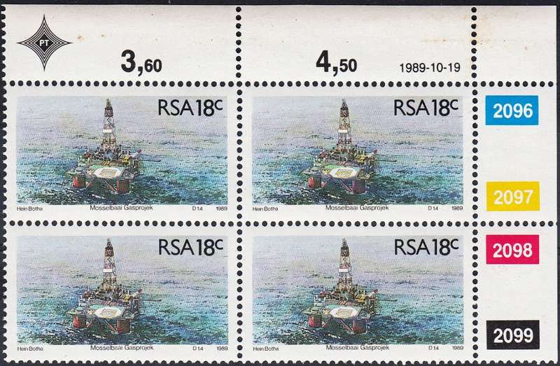 RSA 1989 SA ENERGY RESOURCES FULL SET CONTROL BLOCKS MNH (SACC 711-714)
